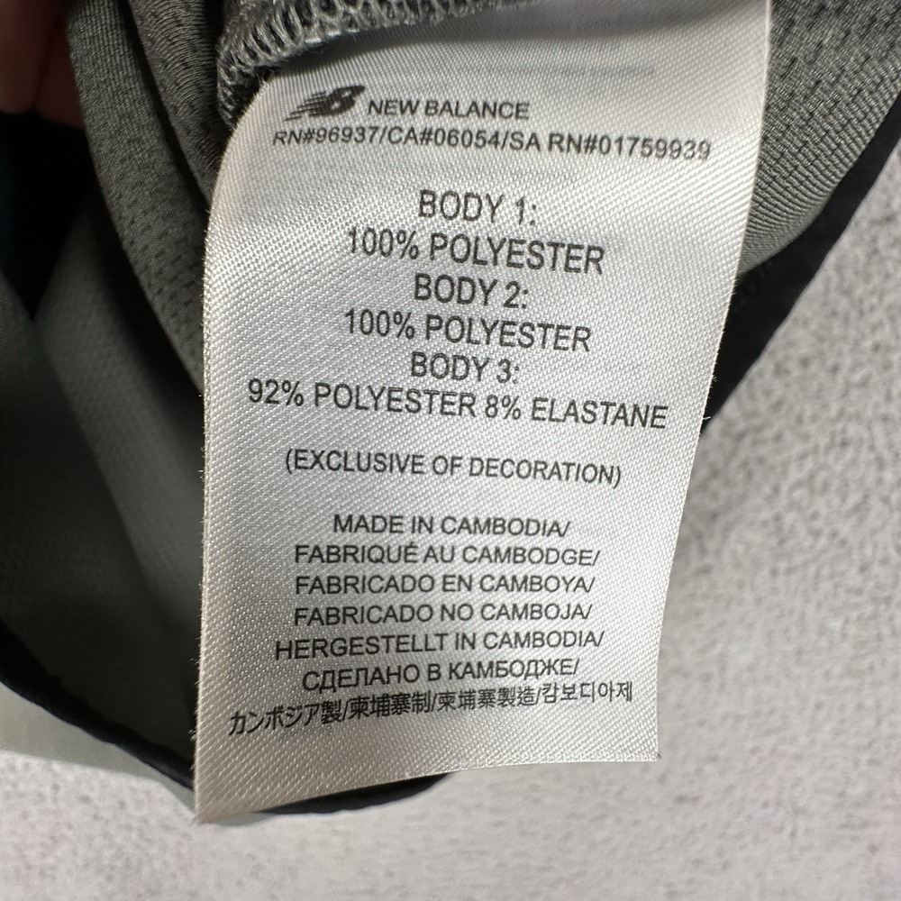 New Balance Mens M Hoodie Gray Green Full Zip Running Gym Exercise Fleece - Picture 5 of 7